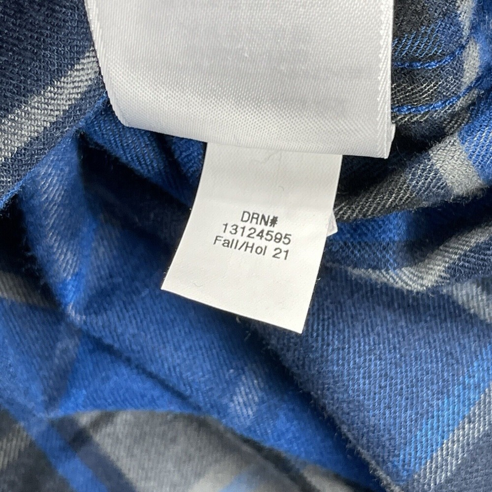 Eddie Bauer Shirt Mens XXL Classic Blue Plaid Country‎ Hike Camp Cabin Outdoors - Picture 8 of 12